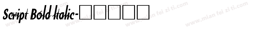 Script Bold ltalic字体转换